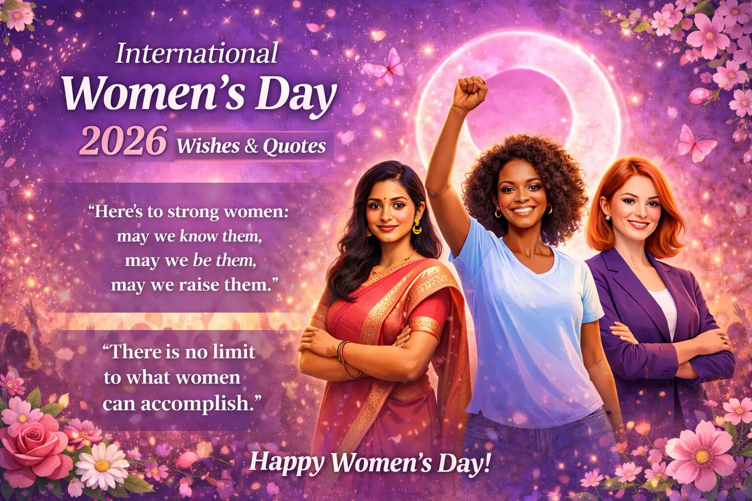 International Women’s Day 2026 celebration with inspirational wishes and messages